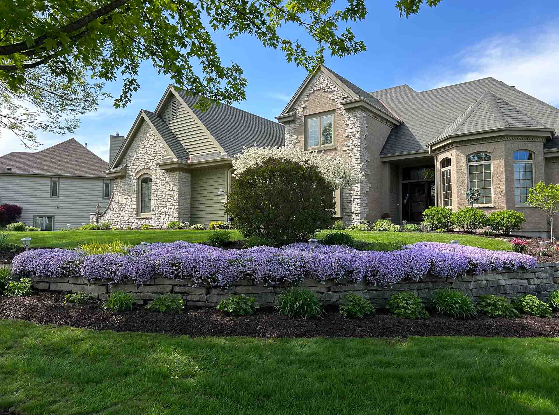 beautifullandscape beautiful front yard landscape with purple flowers